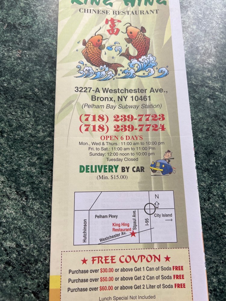 KING HING RESTAURANT 16 Photos & 16 Reviews 3227 Westchester Ave