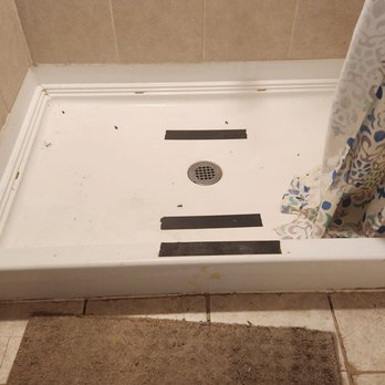 Banner Ranch Julian - Gross piece of carpet in women's shower - Vacation Rentals Near Me - Julian, California Banner Ranch Julian - Gross piece of carpet in women's shower - Vacation Rentals Near Me - Julian, California
