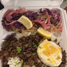 Steak Tocino with double Pancit. Steak Tocino with double Pancit.