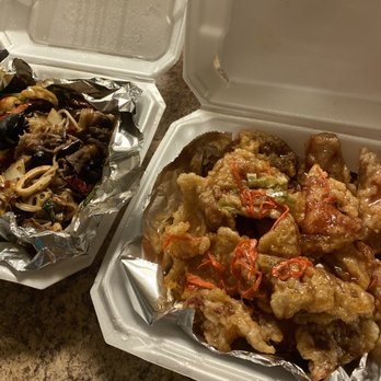 Crazy BBQ - Szechuan dry pot & pork with sweet and sour sauce!! THE BEST - Korean Near Me - Carrollton, Texas