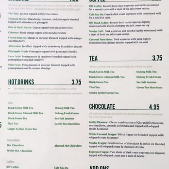 Roasting Water - Menu - Coffee & Tea Near Me - Westminster, California Roasting Water - Menu - Coffee & Tea Near Me - Westminster, California