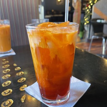 Thai Tanium Restaurant - 11/23/21. Thai Ice Tea. - Thai Near Me - Gaithersburg, Maryland