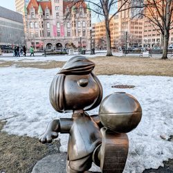 City of St Paul - Peppermint Patty at Rice Lake, with Landmark Center in the background