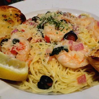 Jackpot Cafe - Pasta Portofino with shrimp over pasta $14.99 - Cafes Near Me - Gardnerville, Nevada