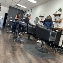 Salon Nox - This is the one section of the salon super clean simple, quaint and classy.