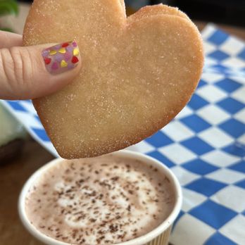 Zap Cat Espresso Bar - Heart cookie with a strawberry icing filling - Coffee & Tea Near Me - Atlantic Beach, Florida Zap Cat Espresso Bar - Heart cookie with a strawberry icing filling - Coffee & Tea Near Me - Atlantic Beach, Florida