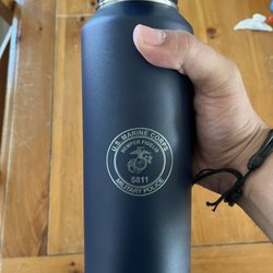 Delta Awards - Awesome work! High quality stuff! This place is the best in its league. This thermos is one of a kind now, thanks to Justin.