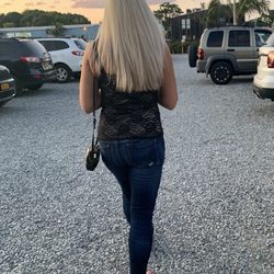 Katherine Jon Salon - A view of back, blown straight.