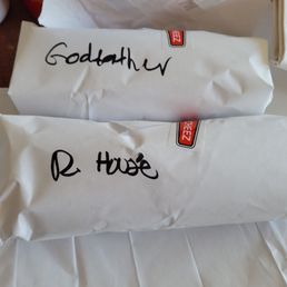 My sandwich orders, to go My sandwich orders, to go