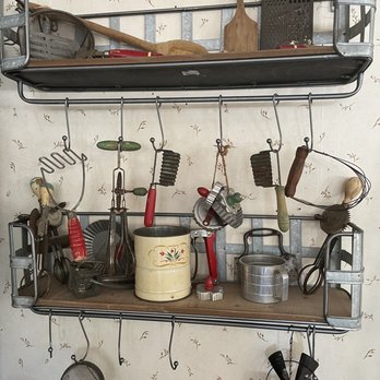 Rachel's Kitchen - a shelf full of cooking utensils - New American Near Me - Woodbury, Connecticut