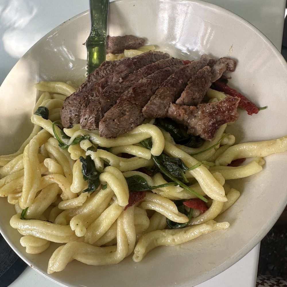 Cafe Stella - Steak Alfredo Pasta Alfredo on the side - Italian Near Me - Flagstaff, Arizona