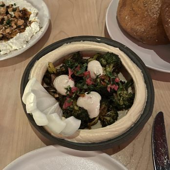 Ezov - Hummus and Charred Broccoli - Middle Eastern Near Me - Austin, Texas
