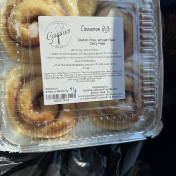 Goodies Gluten Free Bakery - Package of 4 to go-fresh and soft-ready to eat-choice of 3 toppings-Carmel, cream cheese, or icing DF - Bakeries Near Me - Black Hawk, South Dakota Goodies Gluten Free Bakery - Package of 4 to go-fresh and soft-ready to eat-choice of 3 toppings-Carmel, cream cheese, or icing DF - Bakeries Near Me - Black Hawk, South Dakota