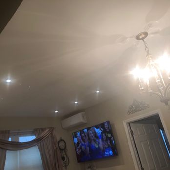 ND Power and Lighting - Hi hats and chandelier in living / dining - Electricians Near Me