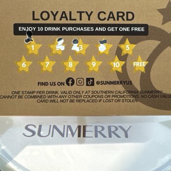 Sunmerry Bakery - Drink loyalty card - Bakeries Near Me - San Diego, California Sunmerry Bakery - Drink loyalty card - Bakeries Near Me - San Diego, California