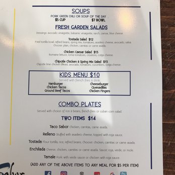 El Sabor - Full menu p4 - Tex-Mex Near Me - Vail, Colorado