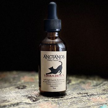 4 Dogs Down - Ancianos Facial Oil - organic herbs to soften, nourish, and brighten aging skin. - Yoga Near Me - San Antonio, Texas 4 Dogs Down - Ancianos Facial Oil - organic herbs to soften, nourish, and brighten aging skin. - Yoga Near Me - San Antonio, Texas