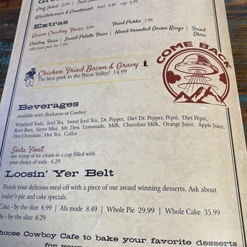 Cowboy Cafe - Menu - Breakfast & Brunch Near Me - Roswell, New Mexico
