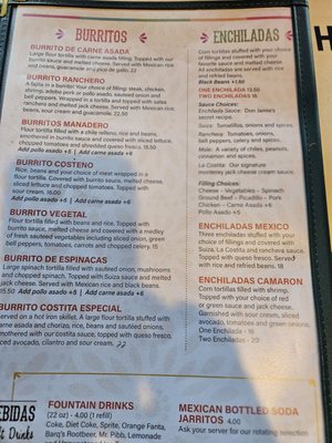 Menu photo 5 La Costita Mexican Restaurant Clackamas, OR