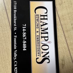 Champions Bowling & Embroidery