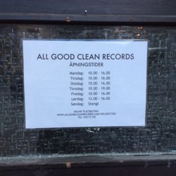 All Good Clean Records Kaffebar og Vinylspinneri - Neue Öffnungszeiten.