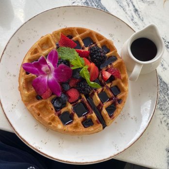 Sunny Side Cafe & Eatery - Blueberry Waffles - Breakfast & Brunch Near Me - Miami Beach, Florida Sunny Side Cafe & Eatery - Blueberry Waffles - Breakfast & Brunch Near Me - Miami Beach, Florida