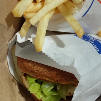 Baker's Drive-Thru - He hooked it up with free fries along with my free chicken sandwich for our first time visit! - Burgers Near Me - Hesperia, California