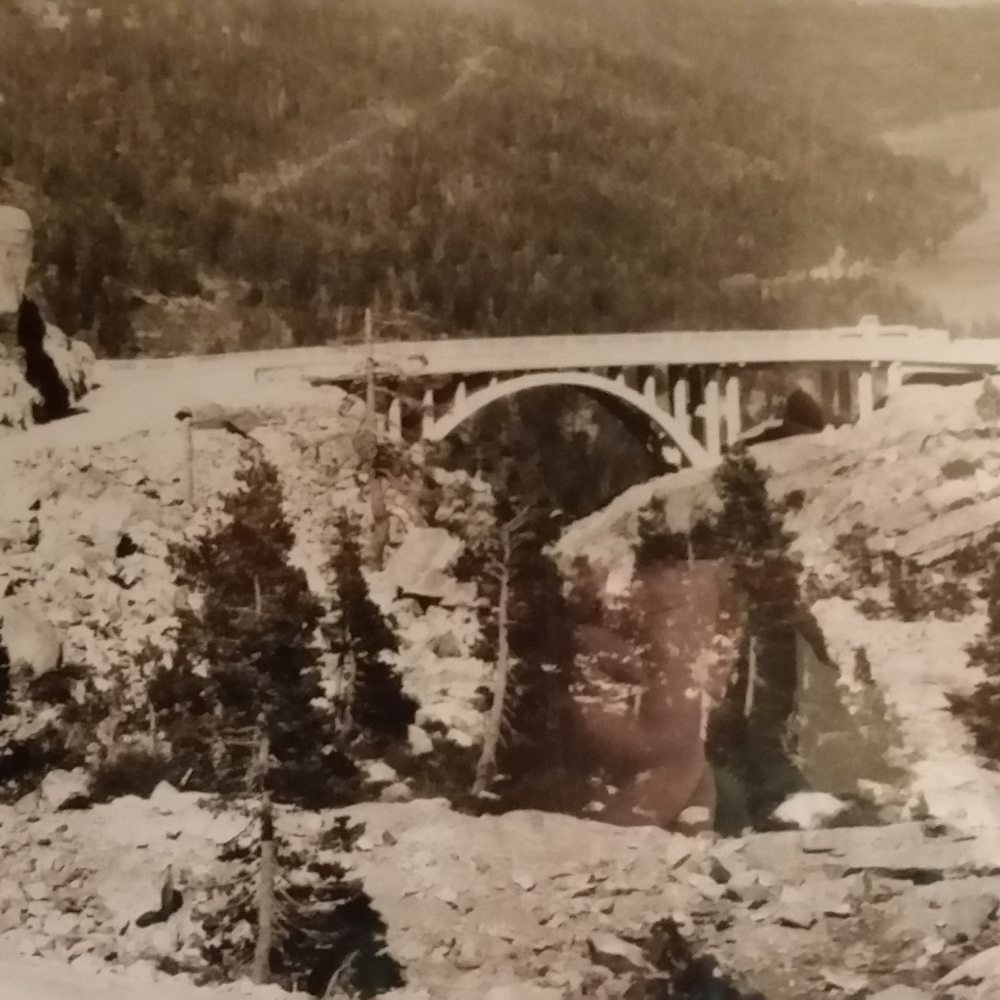 Donner Lake Village - 1934? photo of Summit Bridge along Hwy 40. - Hotels Near Me - Truckee, California