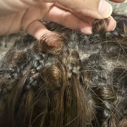 Albertine Couture Hair Salon - Base of hair looks like loops