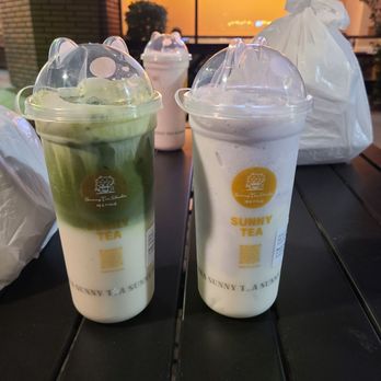 Sunny Tea Studio - Matcha Cloud on left, Mochi Taro on Right - Shaved Ice Near Me - Fullerton, California Sunny Tea Studio - Matcha Cloud on left, Mochi Taro on Right - Shaved Ice Near Me - Fullerton, California