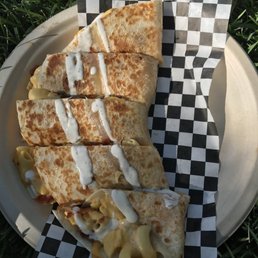 The Mac Daddy - Mac & Cheese with bacon quesadilla The Mac Daddy - Mac & Cheese with bacon quesadilla