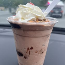 Northern Treats - The Grizzly parfait (daily special? made with chocolate ice cream, hot fudge, butterfinger, whipped cream and cherry on top!)