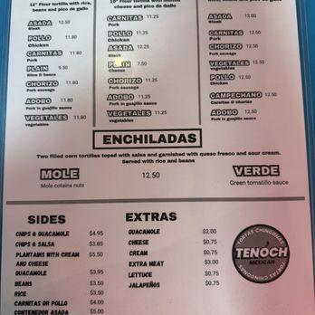 Tenoch Mexican - Menu - Mexican Near Me - Medford, Massachusetts