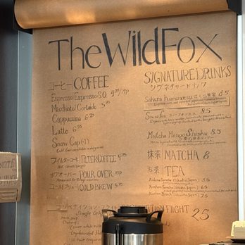 The Wild Fox - Drink menu - Coffee & Tea Near Me - San Francisco, California The Wild Fox - Drink menu - Coffee & Tea Near Me - San Francisco, California
