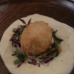 Becketts Wine Bar - Crispy Egg, Lovage sauce