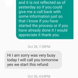 text message from the owner!