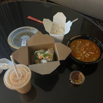 Phed Phed - Spring rolls, Massaman Curry and Thai tea. Total w tip was $45!! - Thai Near Me - Providence, Rhode Island Phed Phed - Spring rolls, Massaman Curry and Thai tea. Total w tip was $45!! - Thai Near Me - Providence, Rhode Island