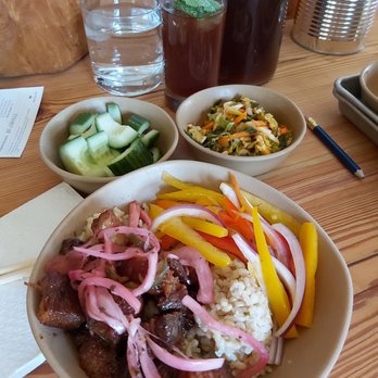 Bartaco Hilldale - Pork belly rice bowl - Tacos Near Me - Madison, Wisconsin Bartaco Hilldale - Pork belly rice bowl - Tacos Near Me - Madison, Wisconsin