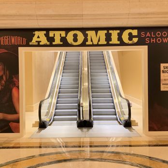 Atomic Saloon Show - Escalator to theatre.  This is to the right as you get to the top of the escalator from the Palazzo fountain area. - Performing Arts Near Me - Las Vegas, Nevada