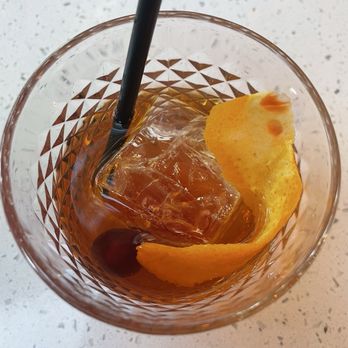 Happy Slice Pizza - HSP OLD FASHIONED Buffalo Trace tempered with Bitters, Italian Cherry & Orange Oil - Pizza Near Me - Austin, Texas
