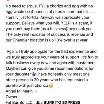 Burrito Express - lol and this is the concern the owner shared - Mexican Near Me - Chandler, Arizona Burrito Express - lol and this is the concern the owner shared - Mexican Near Me - Chandler, Arizona