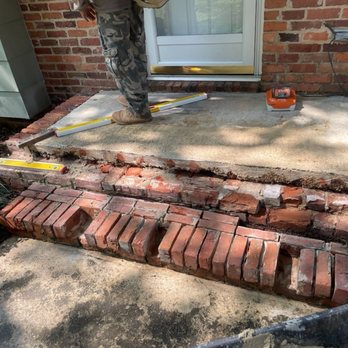 Stonebridge Yard - Front steps in progress - Landscaping Near Me - Cary, North Carolina Stonebridge Yard - Front steps in progress - Landscaping Near Me - Cary, North Carolina