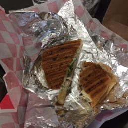 Turkey/provolone/mushroom/spinach melt with pesto mayo Turkey/provolone/mushroom/spinach melt with pesto mayo