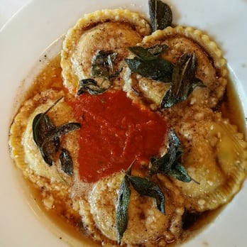 Ca' Dario - Ravioli, a bit on the cheesy/oily side. But not too much. Marinara helps w the slight greasiness - Wine Bars Near Me - Santa Barbara, California