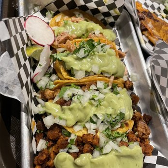 Viva Vegan - Taco trio: Al pastor, Asada and Carnitas - Vegan Near Me - Colton, California Viva Vegan - Taco trio: Al pastor, Asada and Carnitas - Vegan Near Me - Colton, California