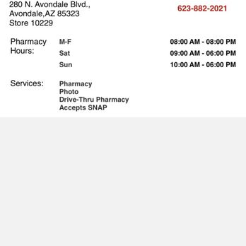CVS Pharmacy - Pharmacy hours - Drugstores Near Me - Avondale, Arizona