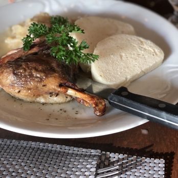 Bistro Praha - Half a Roasted Duck (or Goose In Season) - Modern European Near Me - Edmonton, Alberta Bistro Praha - Half a Roasted Duck (or Goose In Season) - Modern European Near Me - Edmonton, Alberta