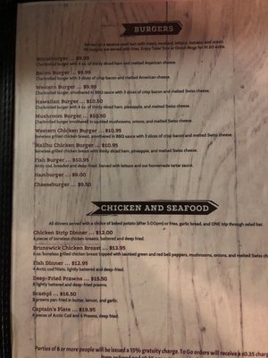Menu photo 1 The Brunswick Othello, WA