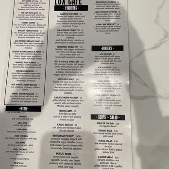 Lux Cafe - Menu - Breakfast & Brunch Near Me - New Orleans, Louisiana