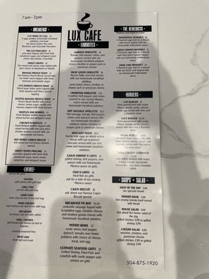 Menu photo 1 Lux Cafe New Orleans, LA